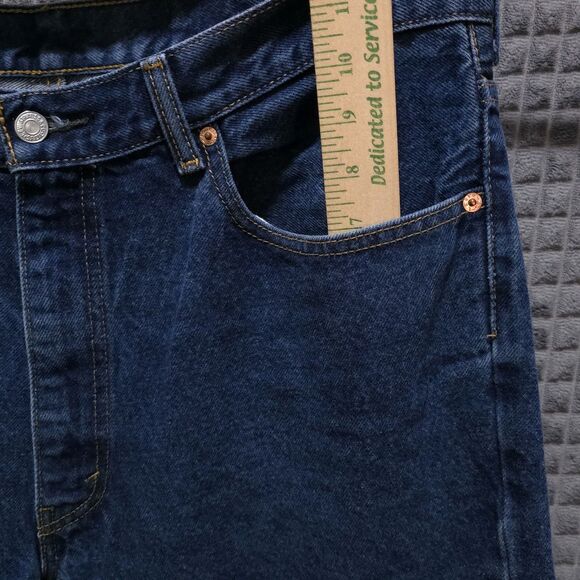 Levis 550 Relaxed Baggy Jeans 38x34 Mens High Rise Dark Wash Workwear Western - Picture 6 of 16